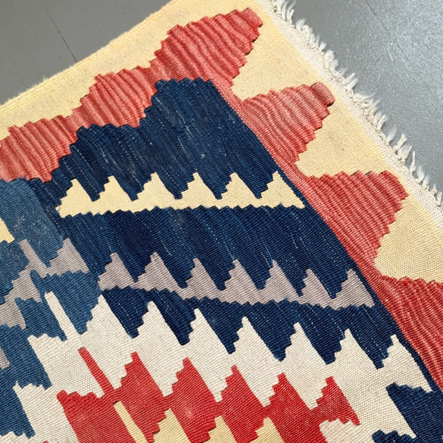Vintage Kula Kilim Turkish Rug