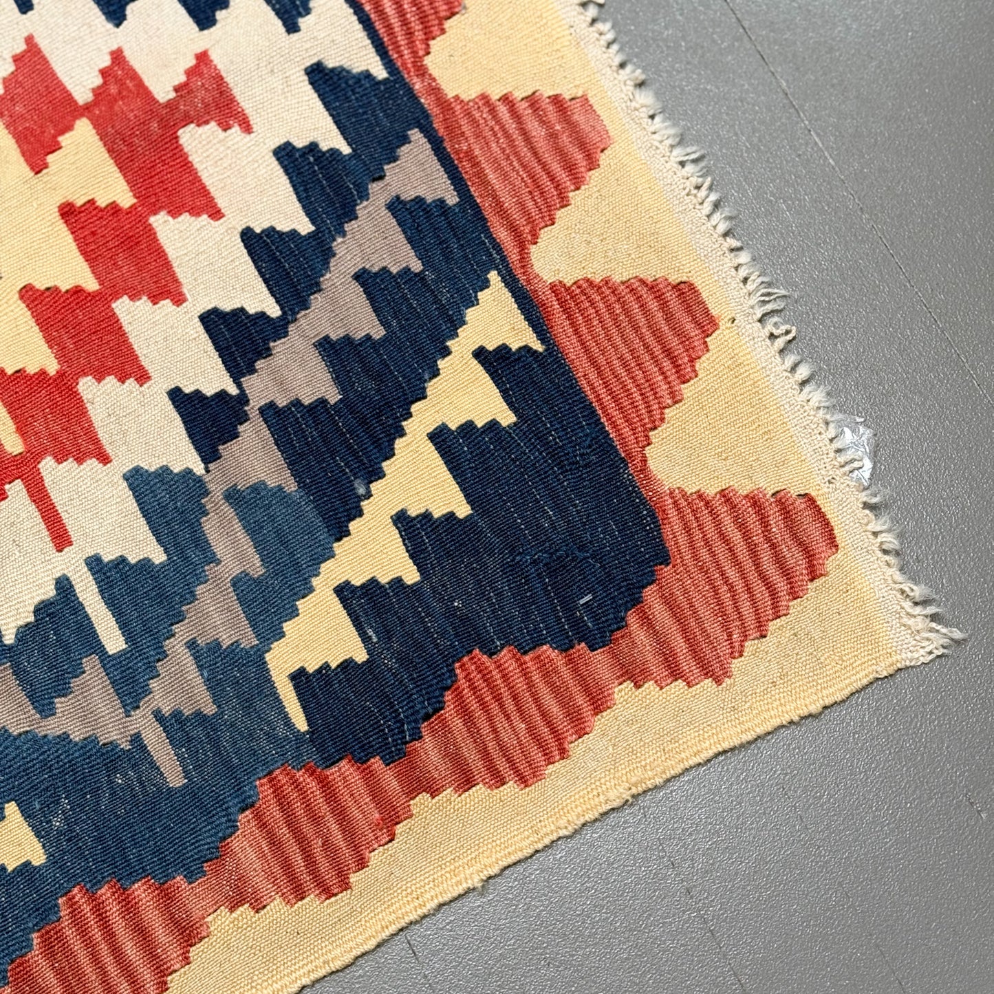 Vintage Kula Kilim Turkish Rug