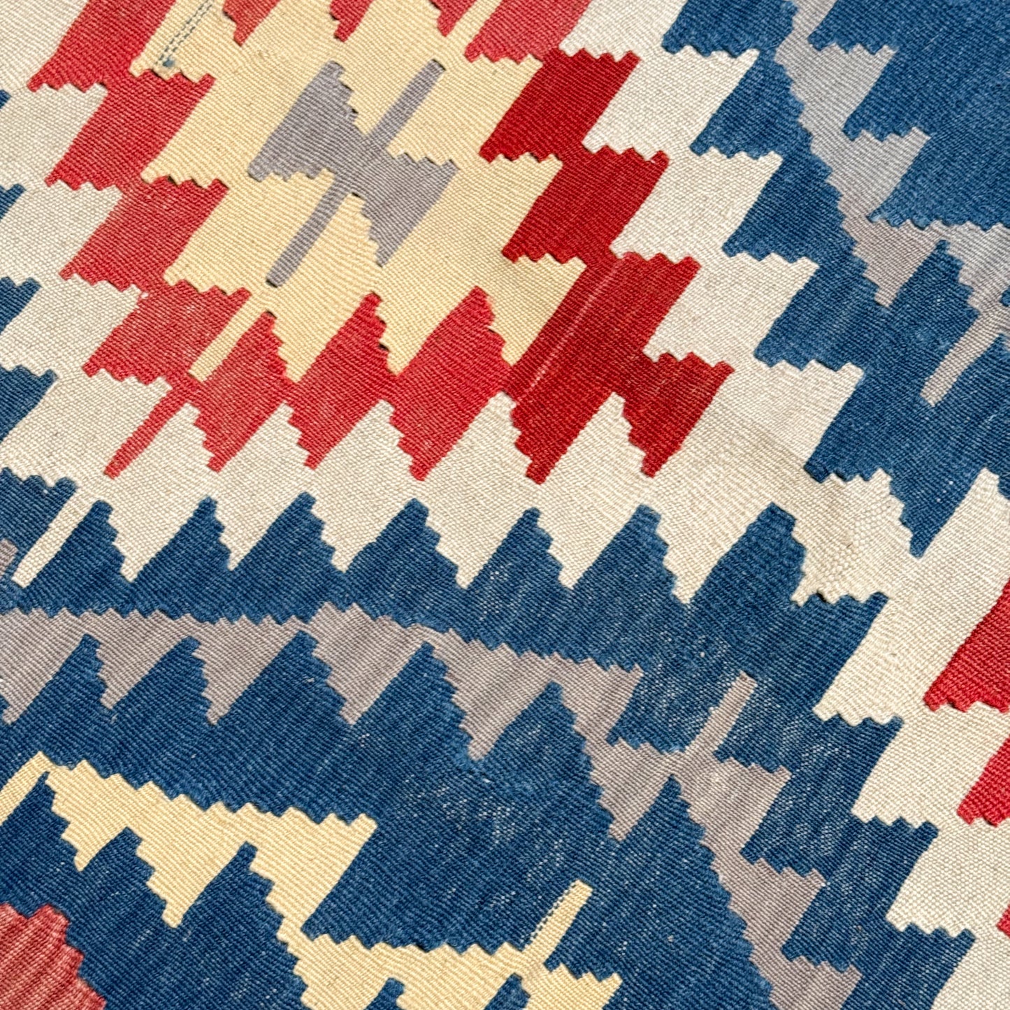 Vintage Kula Kilim Turkish Rug