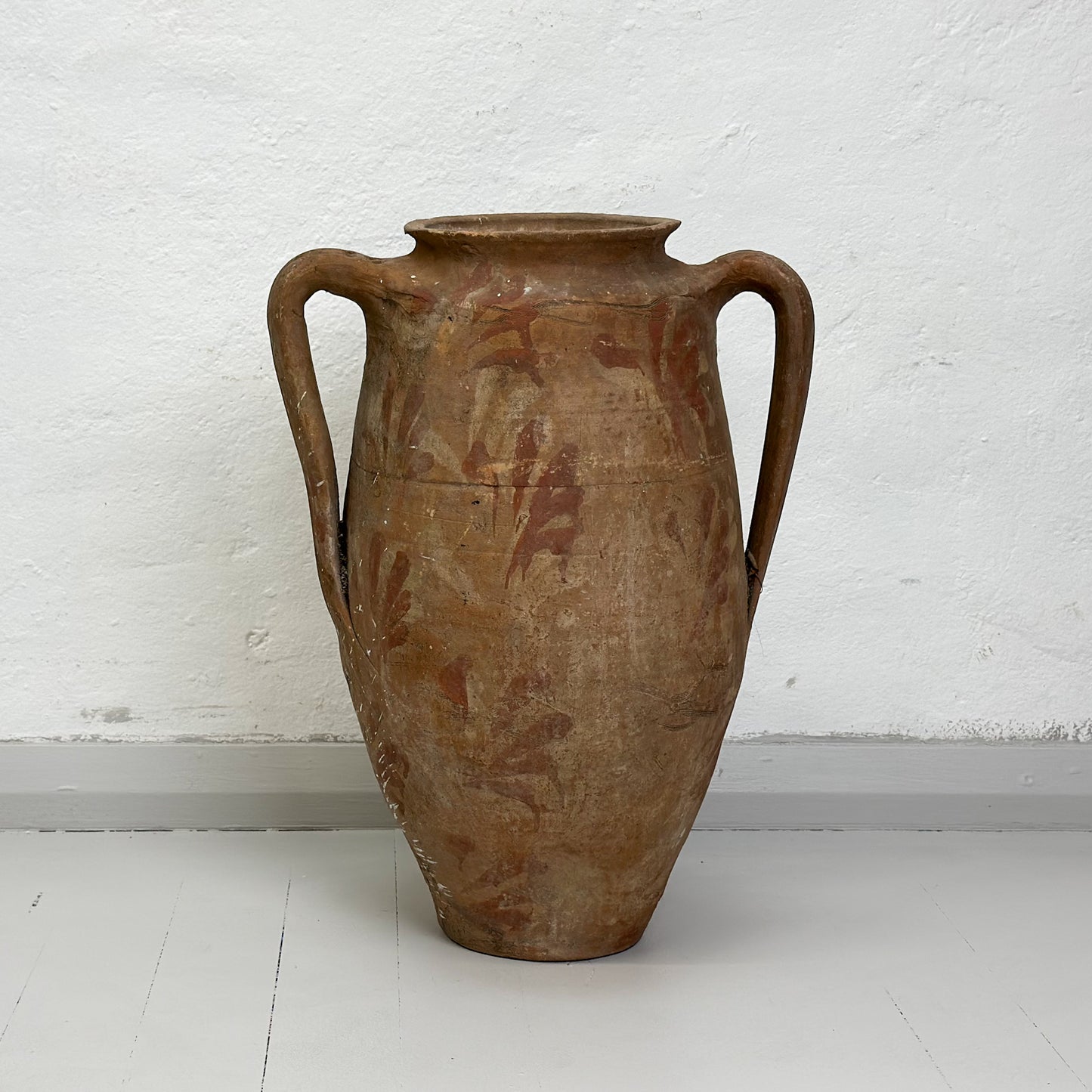 Double Handle Painted Turkish Amphora