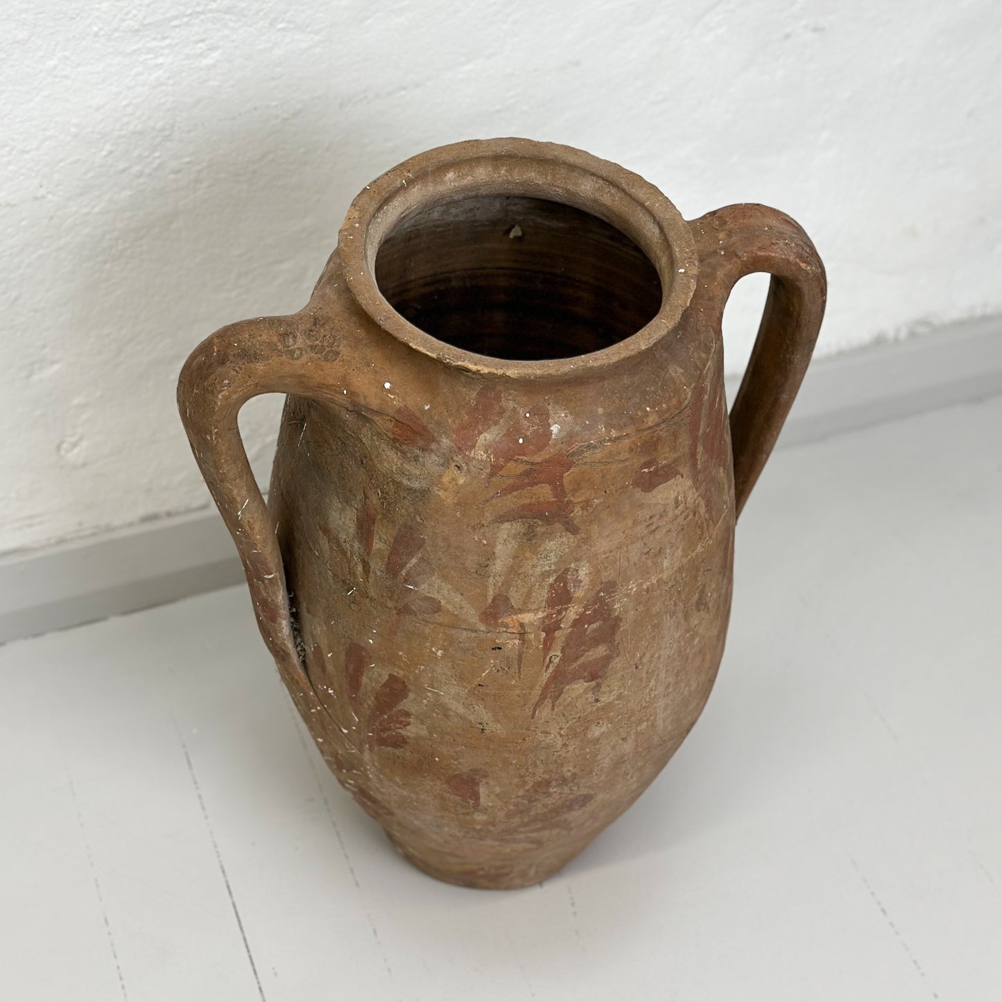 Double Handle Painted Turkish Amphora