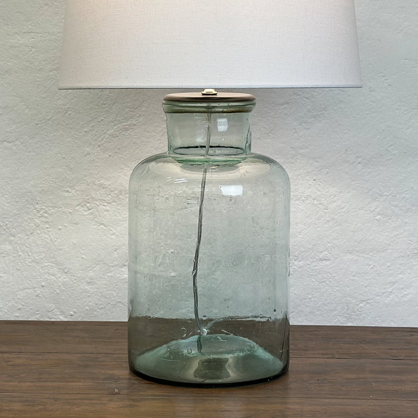 Vintage Glass Demijohn Lamp Base