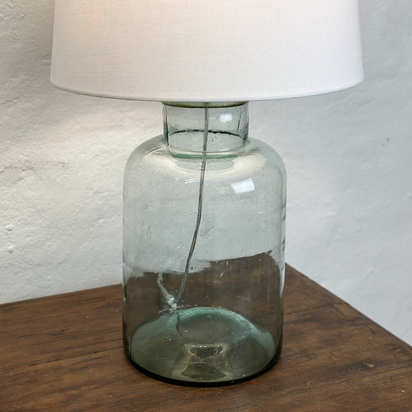 Vintage Glass Demijohn Lamp Base