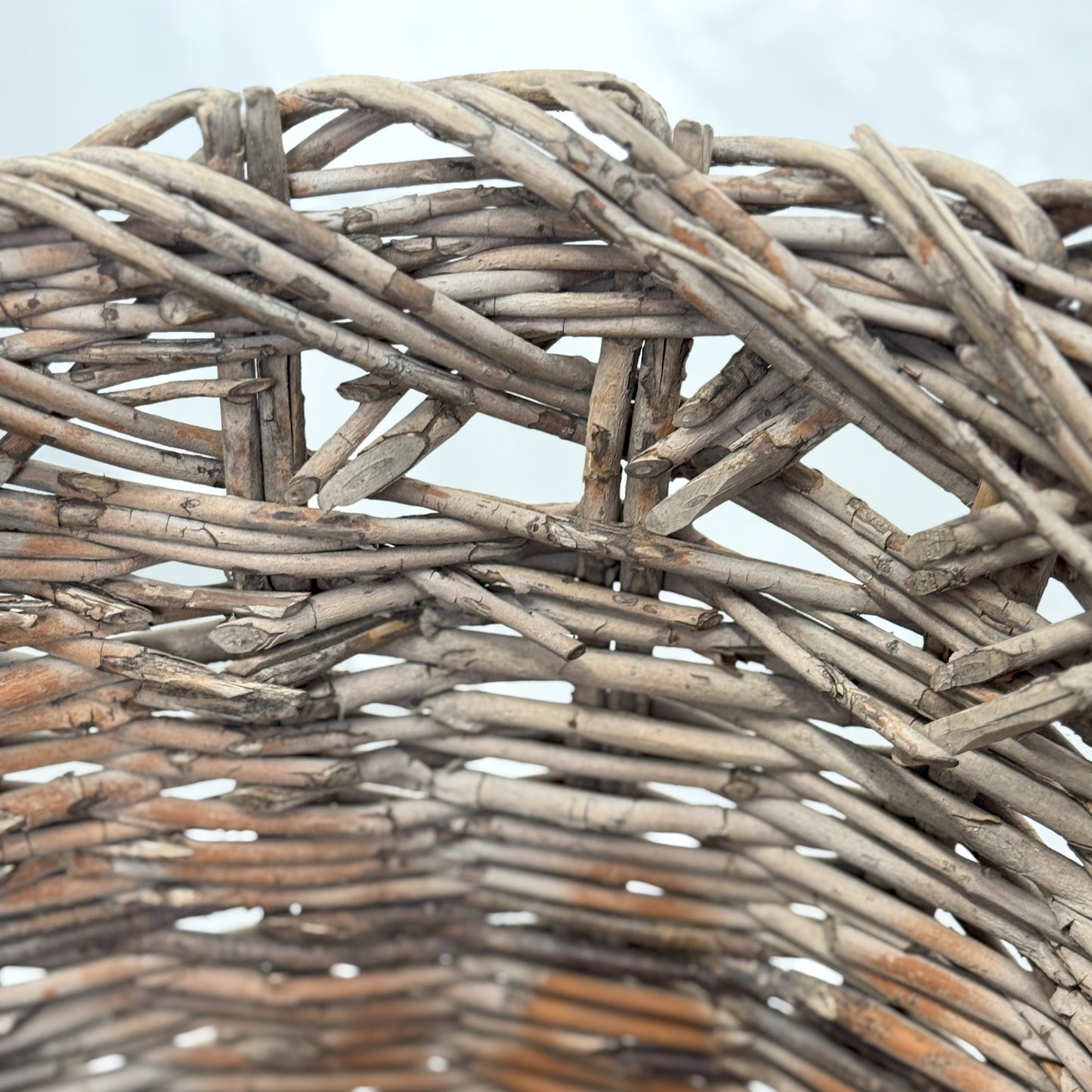 Vintage Wicker Olive Basket