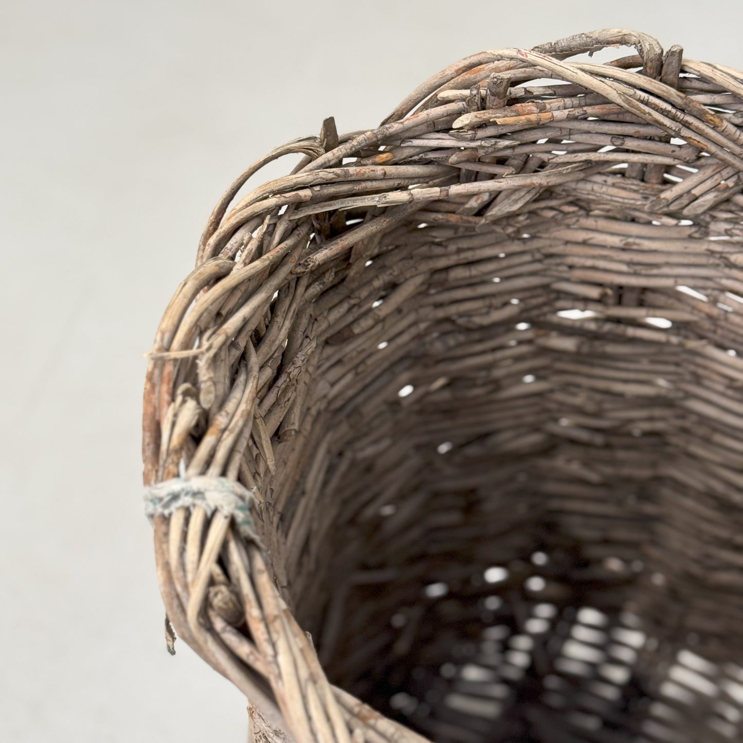 Vintage Wicker Olive Basket