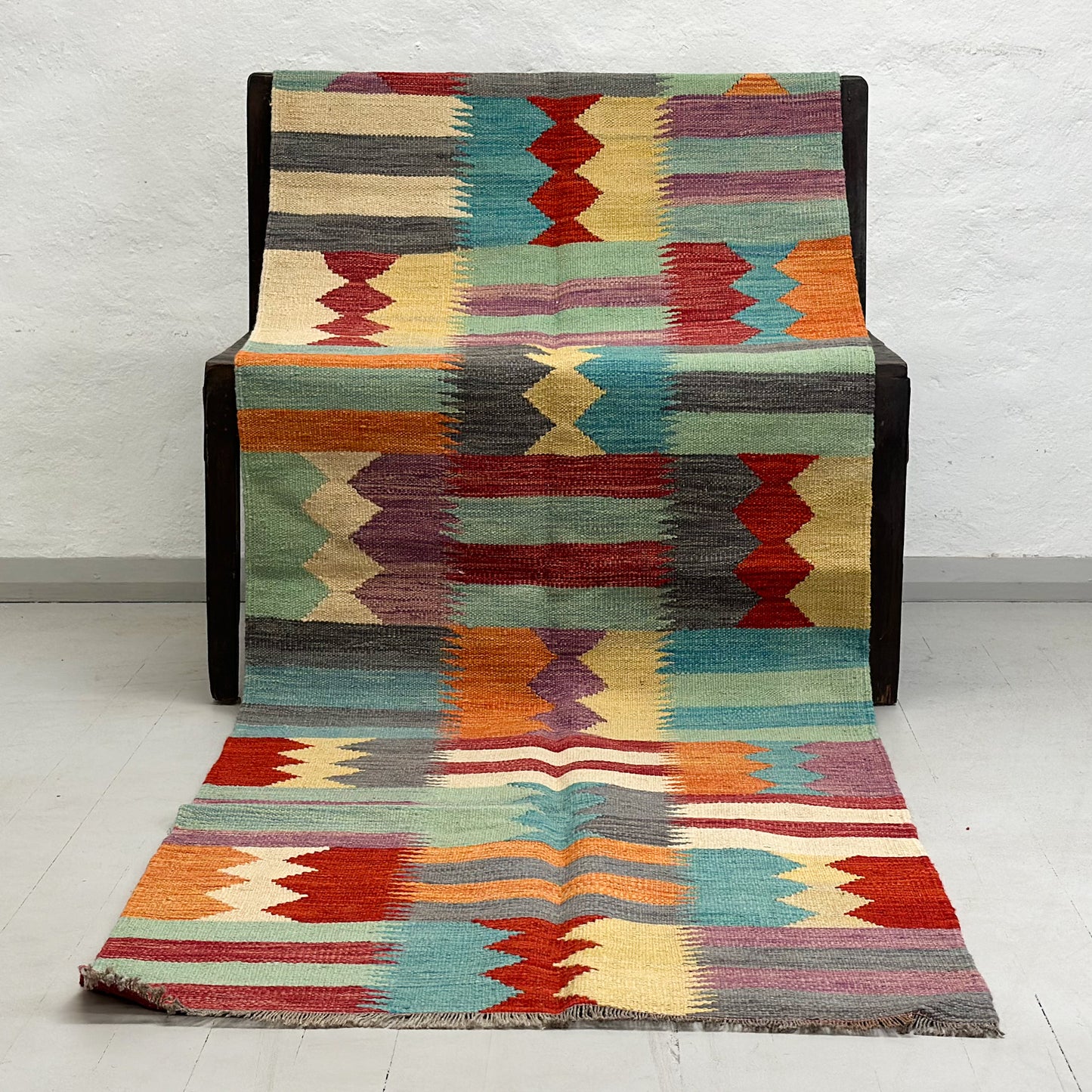 Vintage Tribal Kilim Runner Rug III