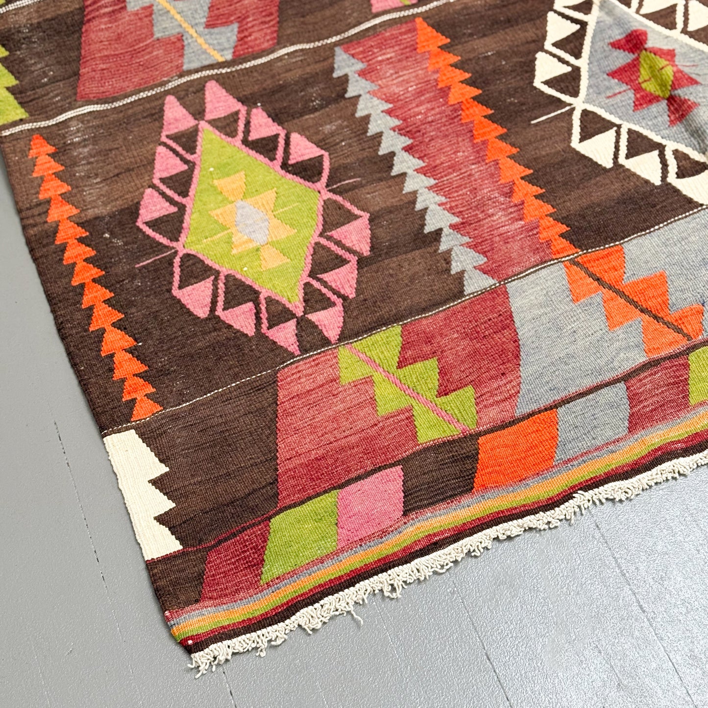 Vintage Balikesir Karakeçili Kilim Rug I