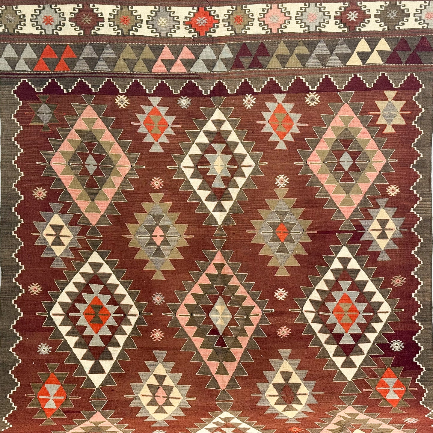 Vintage Balikesir Karakeçili Kilim Rug II