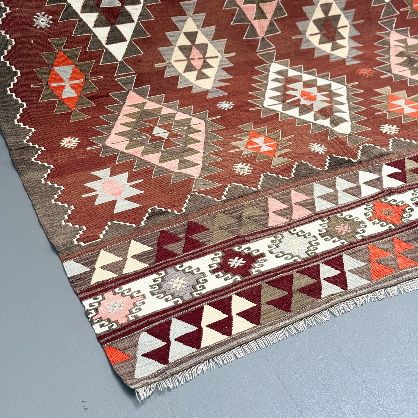 Vintage Balikesir Karakeçili Kilim Rug II