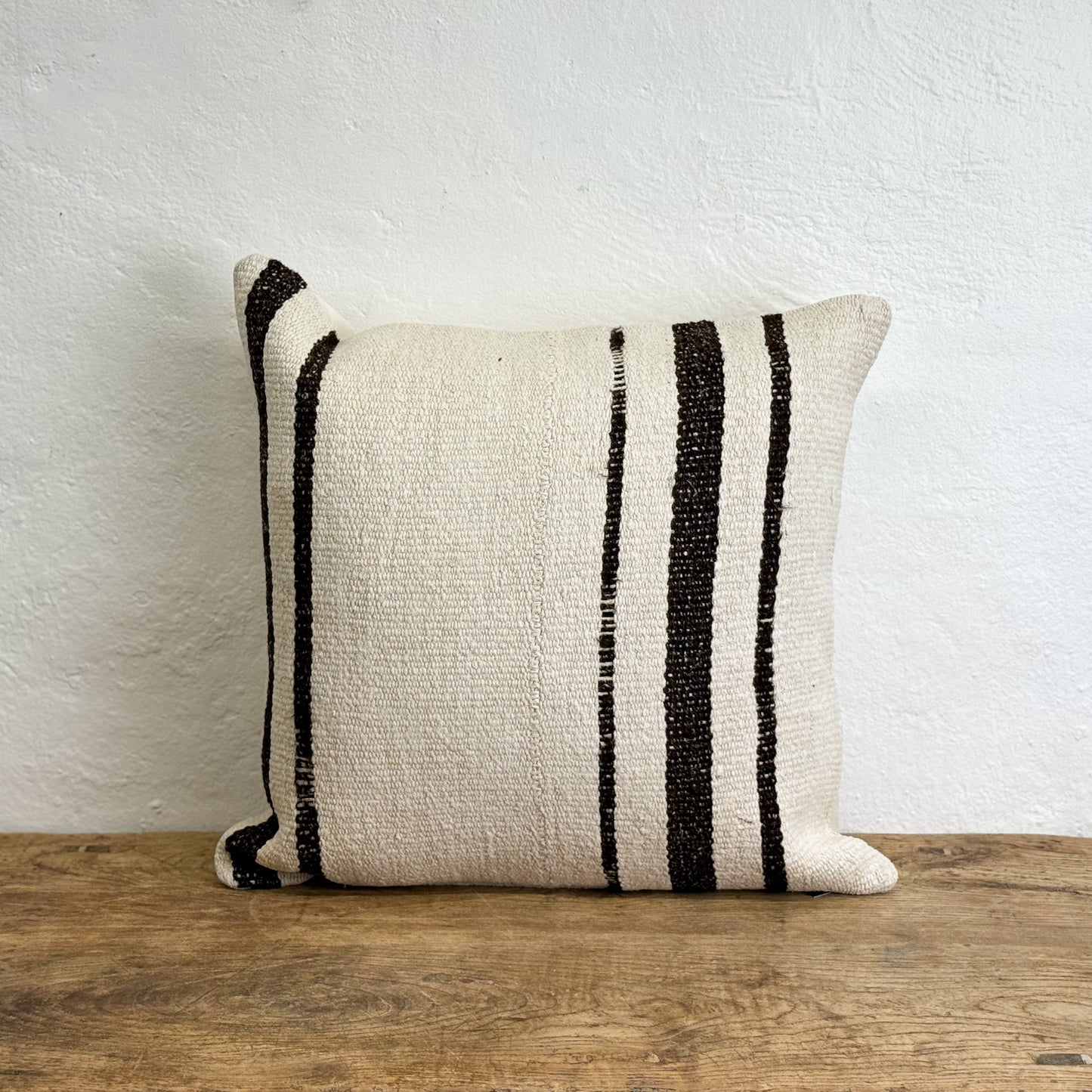 Striped Old Kilim Rug Cushion I