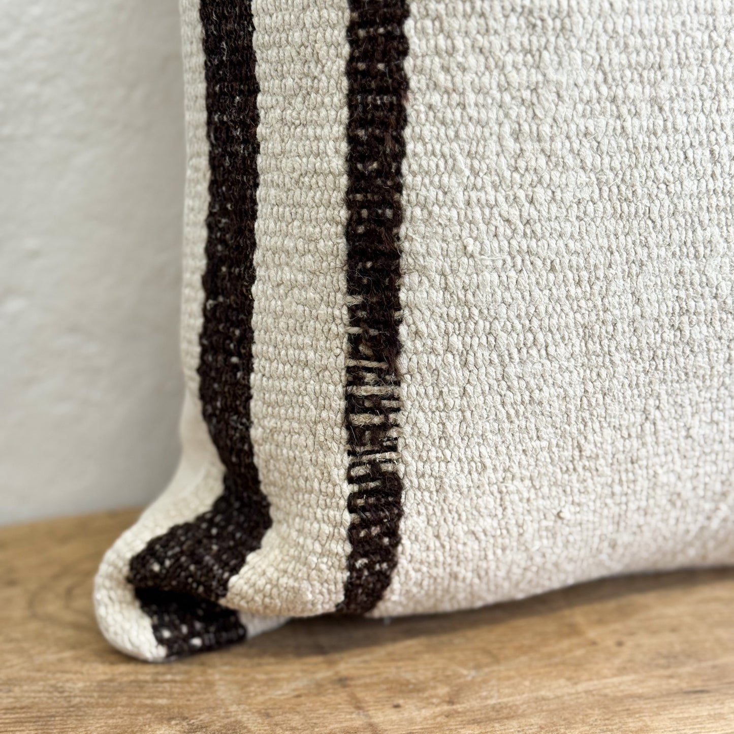 Striped Old Kilim Rug Cushion I