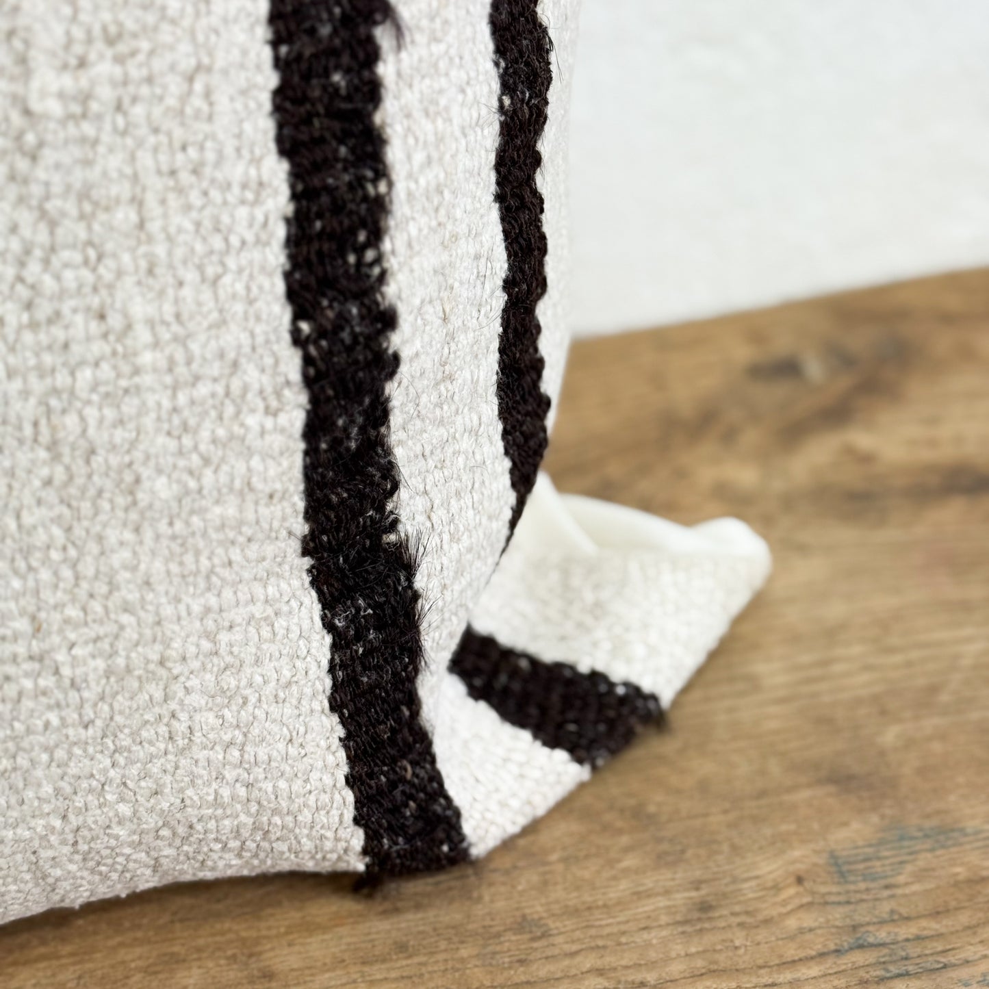 Striped Old Kilim Rug Cushion II