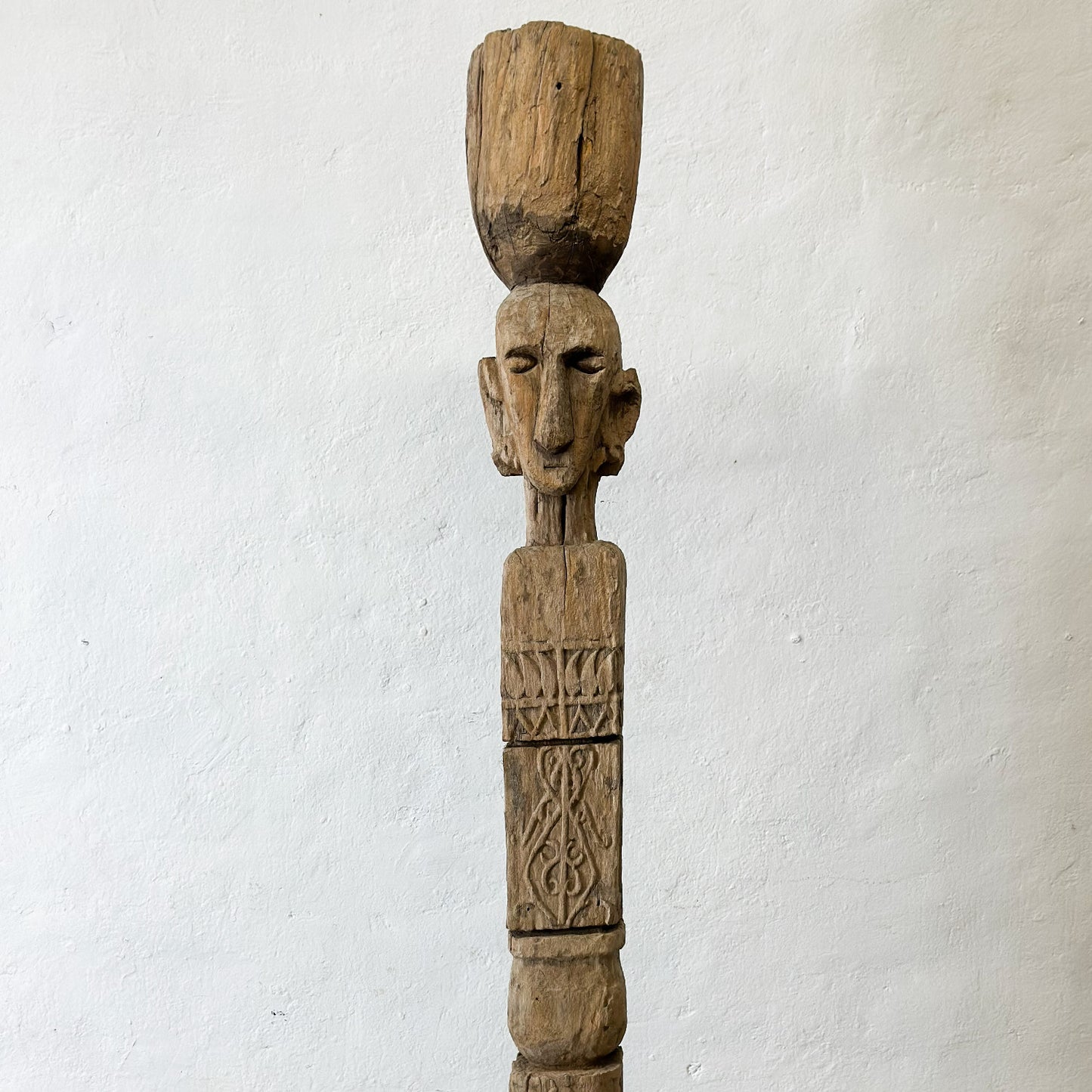 Carved Teak Timor Totem Pole