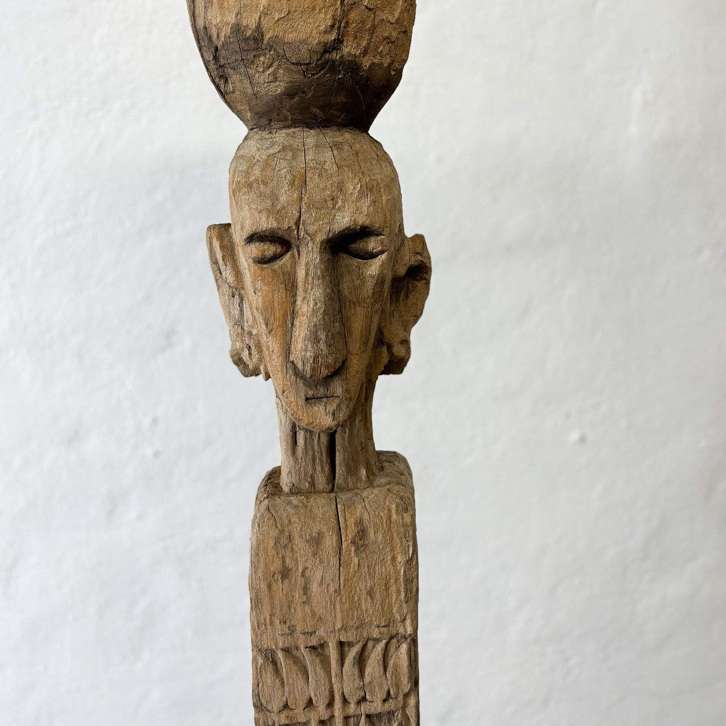Carved Teak Timor Totem Pole