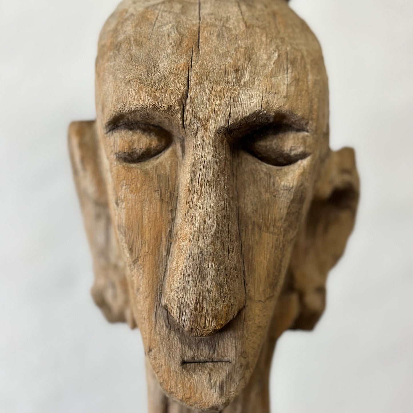 Carved Teak Timor Totem Pole