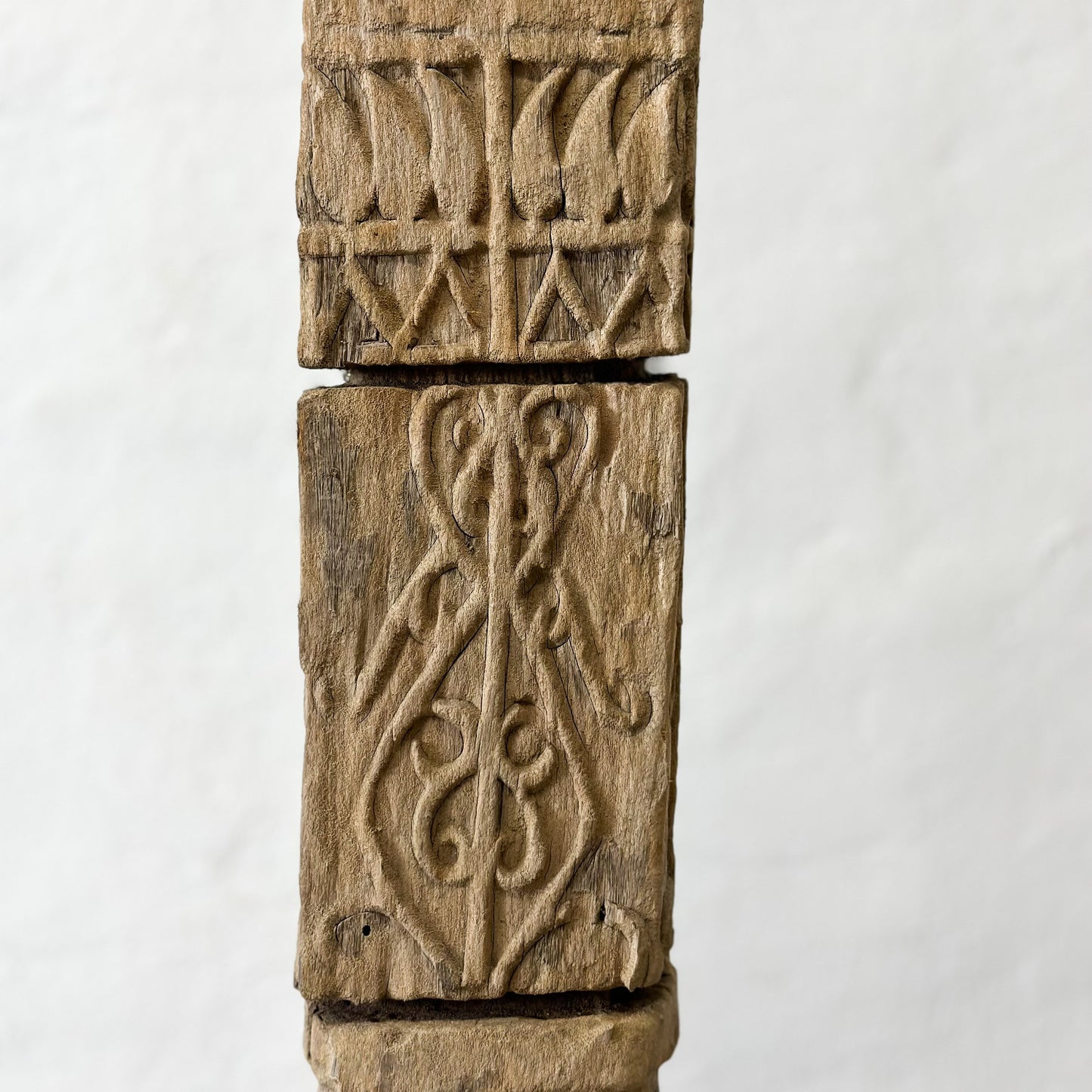 Carved Teak Timor Totem Pole