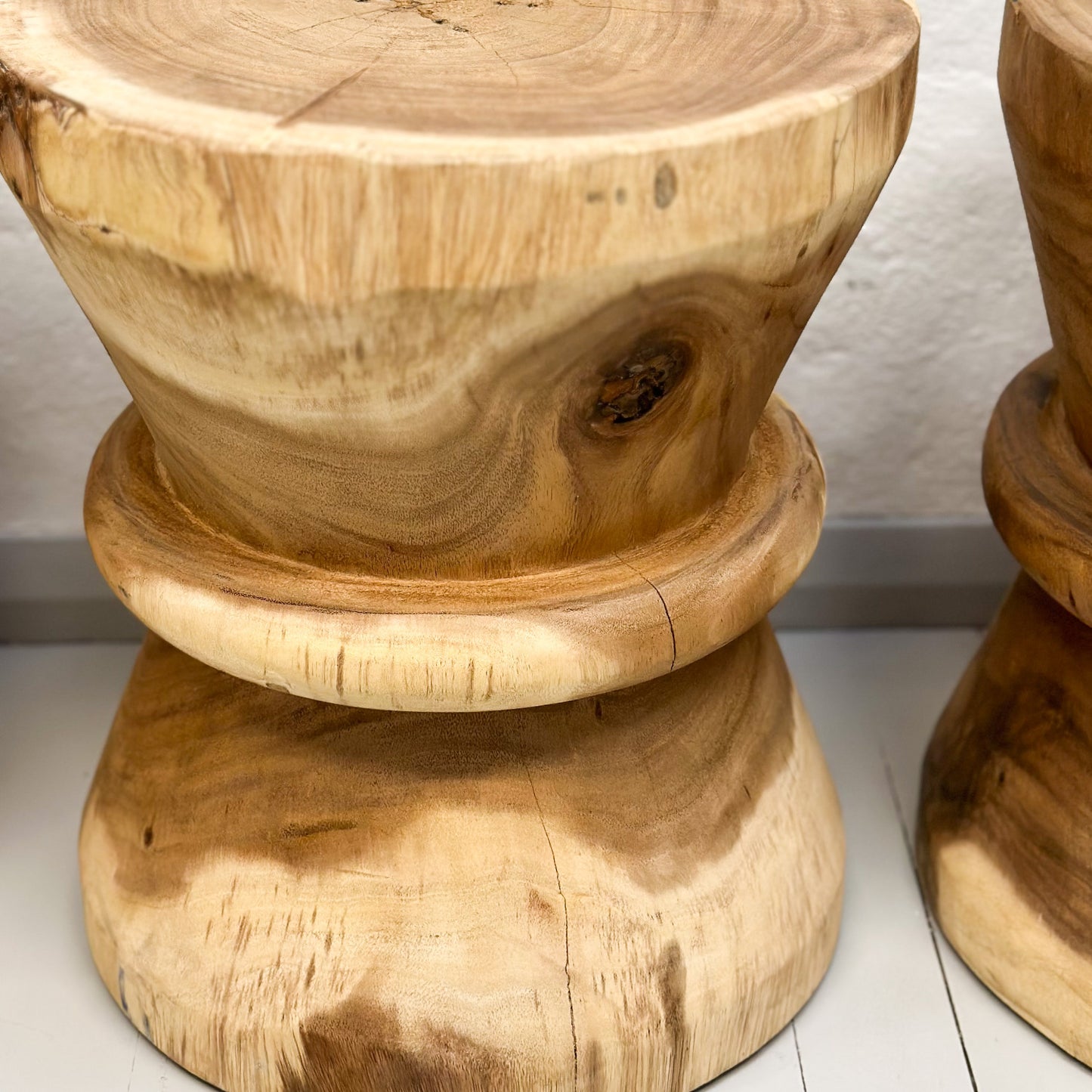 Suar Wood Ring Stool