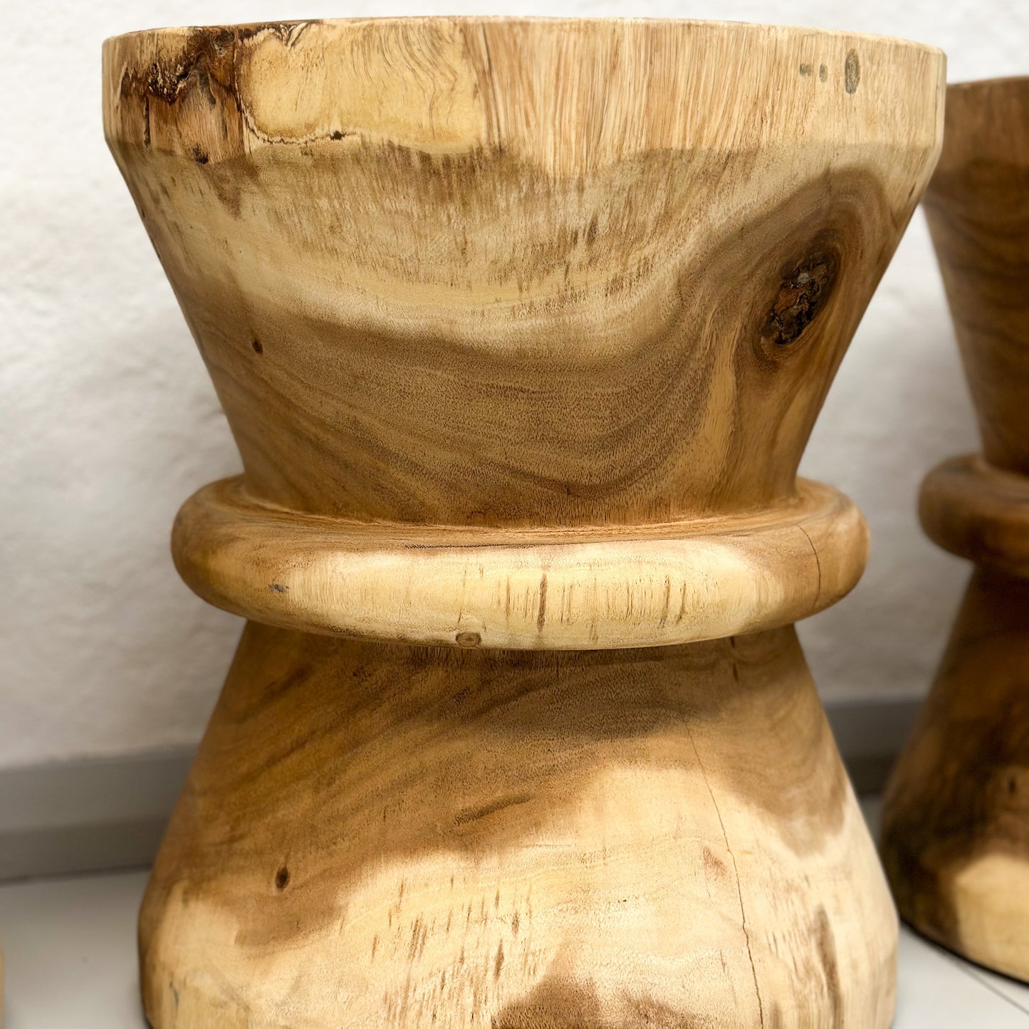 Suar Wood Ring Stool